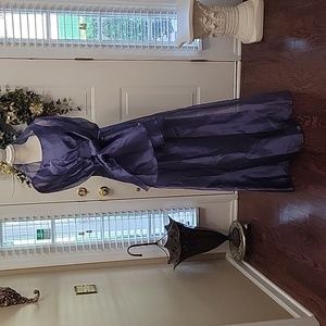 Michaelangelo lavender sleeveless formal dress / wrap 3 fabric roses sz 4 EUC …